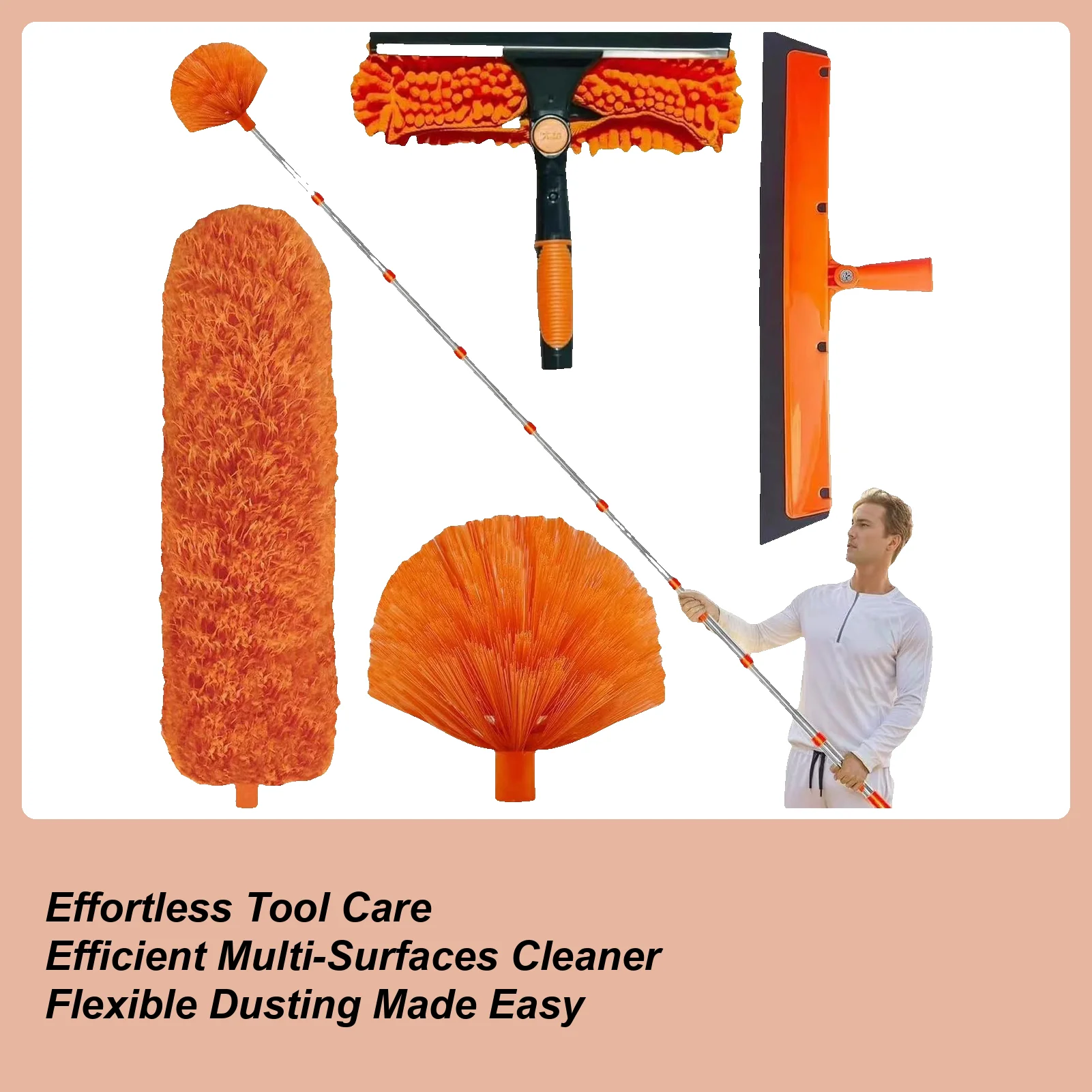 

Ceiling Duster Microfiber Multi Function Ceiling Fan Brush High Spider Web Cleaner high ceiling duster For Shelf Lampshade