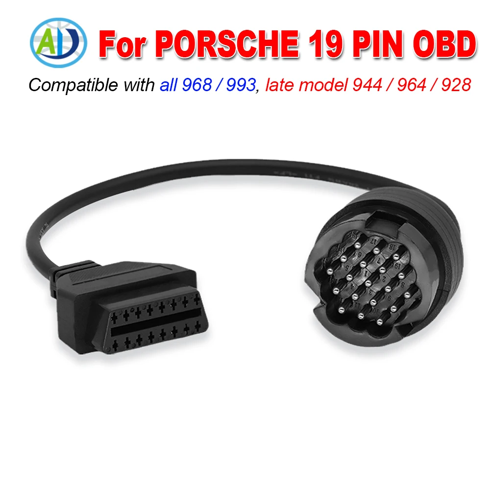 

OBDII Diagnostic Connector For Porsche 911 Boxster Cayman Cayenne Macan Panamera 19Pin to 16Pin OBD2 Diagnostic Device Cable