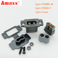 Original Amass Black XT60BE-M Male XT60BE XT60 XT60H Bullet Connector Wire Cable Plug For RC FPV Charger Battery Motor ESC