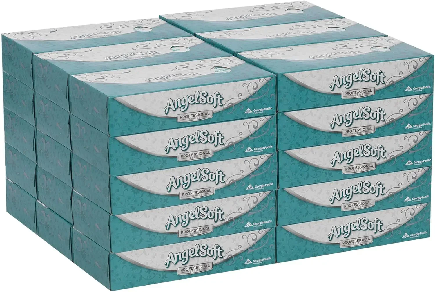 Georgia-Pacific Angel Soft Professional Series 2-Ply Facial Tissue, 30 Flat Boxes, 100 Sheets Per Box (48580)