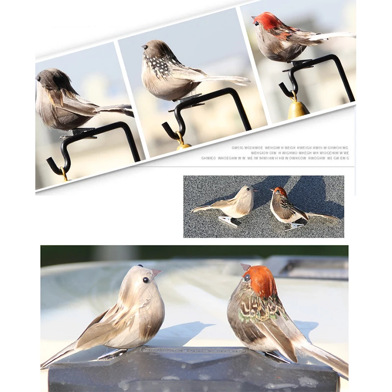1pcs Artificial Birds Artificial Birds With Clip Garden Decoration Tree Outdoor Yard Ornaments Random Color