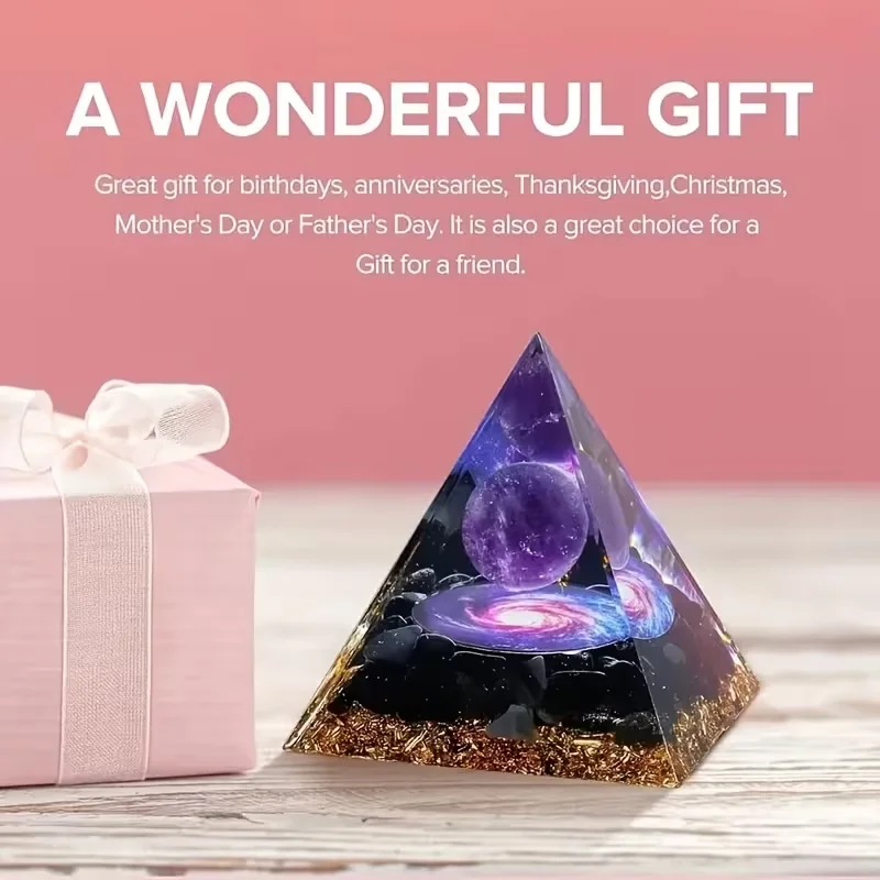 1 Stück Pyramiden-Ornament, Energiepyramide, geeignet als Heimdekoration, Weihnachtsgeschenk für Familie und Freunde, Geburtstagsgeschenk – Detail 2