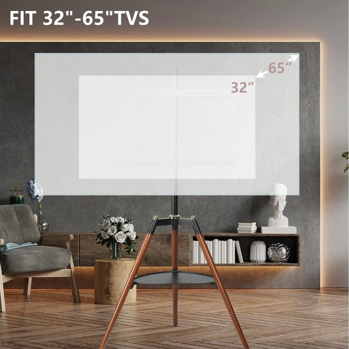 TV Stand with Tripod Base for 32\