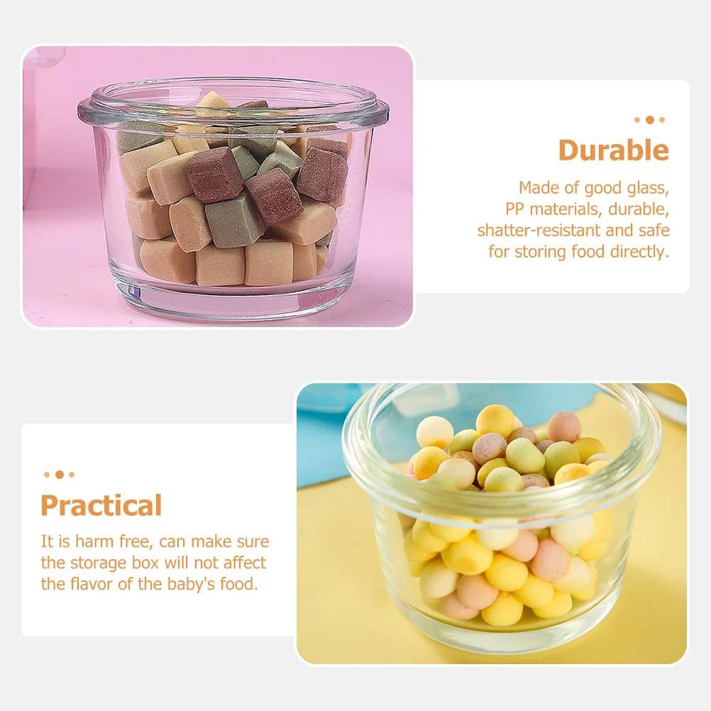 

3Pcs Glass Storage Food Bowls Covered Containers with Lids for Vegetable Fruit Snack Preservation
