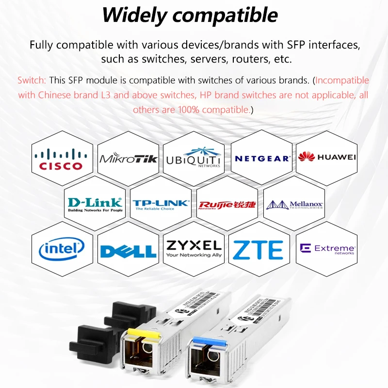 1 paire 1.25G BiDi SC SFP Module optique pour Mikrotik/Meraki/Cisco commutateur SFP émetteur-récepteur SM taux adaptatif SFP Module à fibres optiques