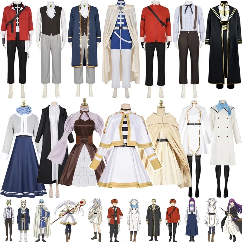 

Аниме Frieren At The Funeral Косплей Костюм Frieren Веселый Небо Косплей Униформа Необычная Ведьма Белый Костюм Эльф Ухо Парик Женщины