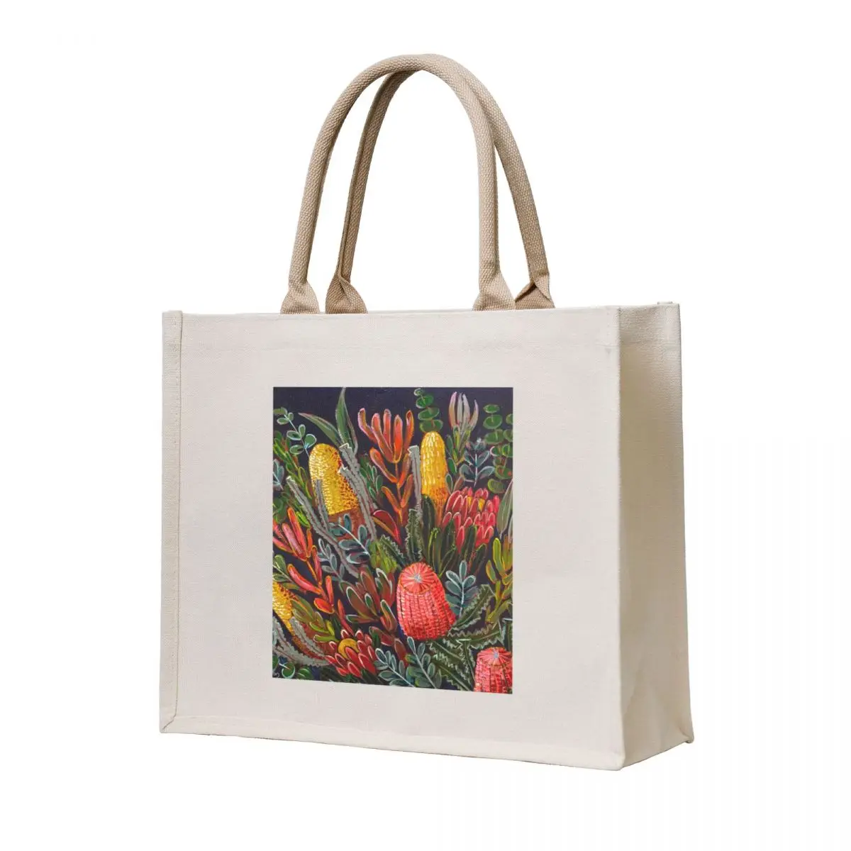 

Bouquet of Native Flowers Tote Bag woman shopping bag Beach bag Portable shopping large size bags