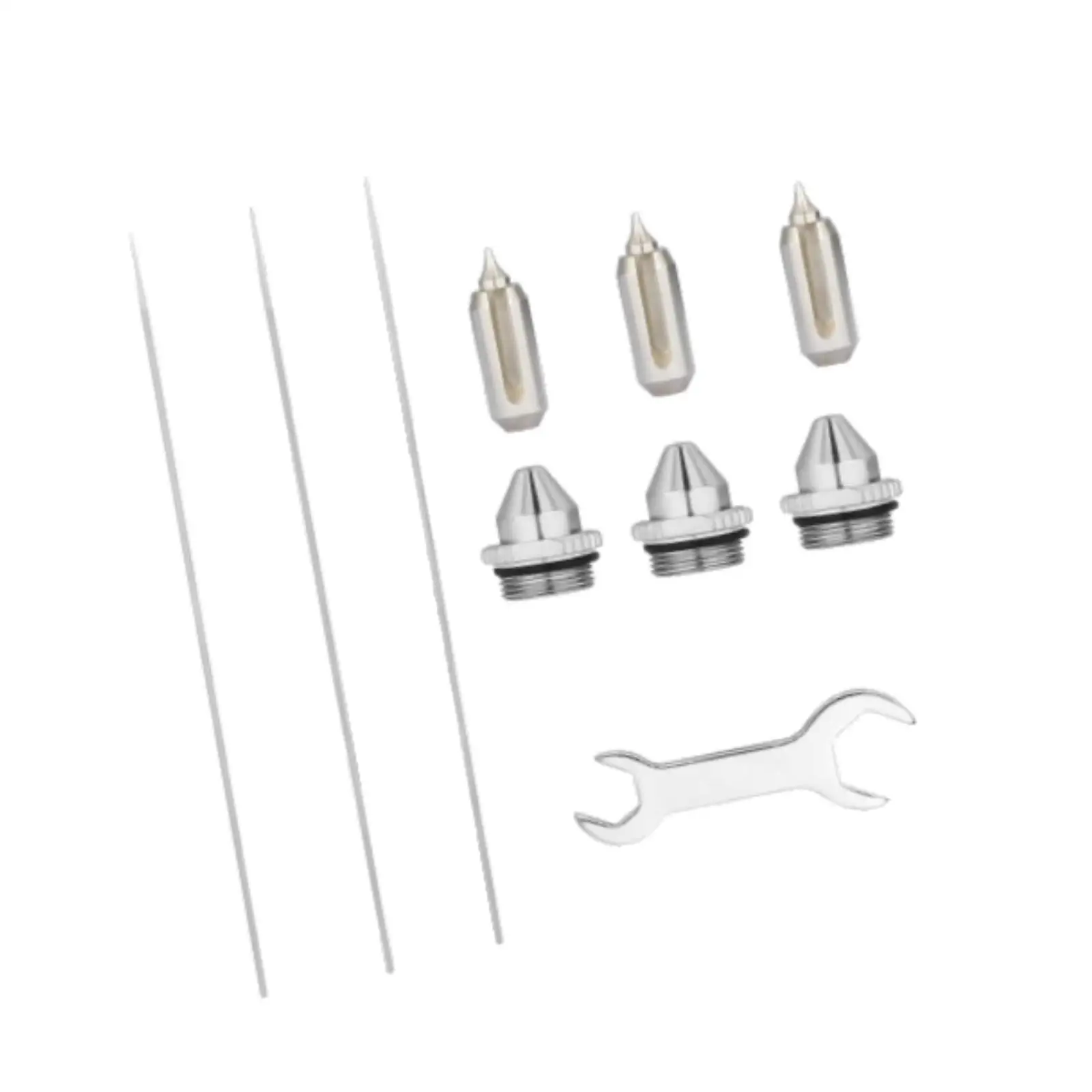 3Pcs Airbrush Tip with Mini Wrench Sturdy Art Craft Replacement Part for Nct-sj83 Home DIY Painting Airbrush Sprayer Accessories