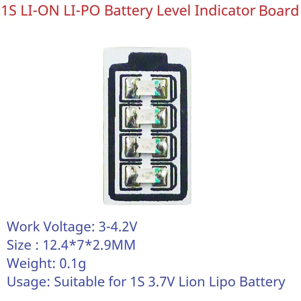 BTID42MA Mini Single Lithium Battery Charge Indicator Module 3.7V 4.2V 1-Cell LI-ON LI-PO for 18650 26650 4680 Charge Discharge