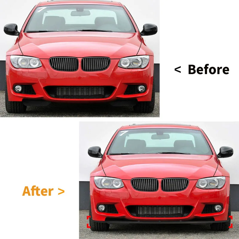 For BMW 3 Series E92 E93 M Sport 2006-2013 Car Front Bumper Lip Splitter Front Blade Body Kits Accessories Guard Board Tuning