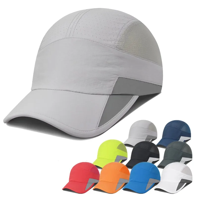 GADIEMKENSD Unstructured Reflective Breathable Sports Cap Fast Dry for Unisex Quick Drying Hat Adjustable Outdoor Cap Visor Hat