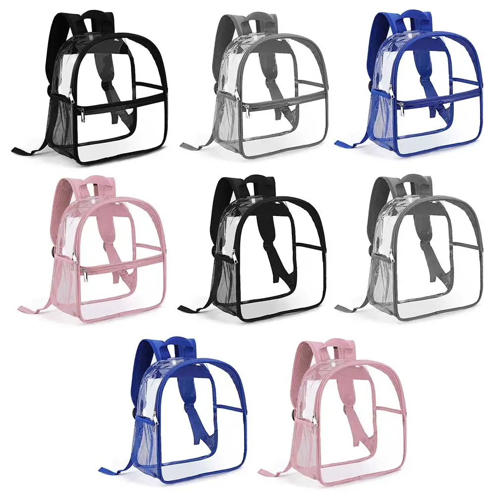 Students School Bag Stadium Approved Transparent PVC Women Travel Backpack Multi-function Fashion Casual Storage Backpack