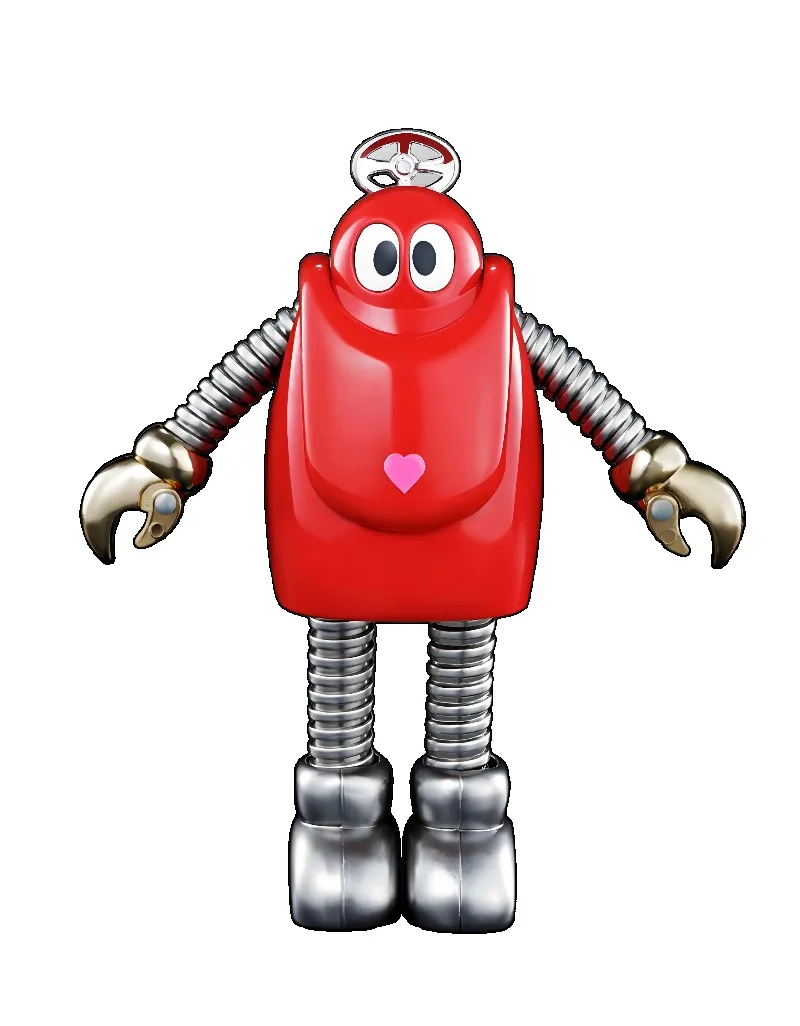 Em estoque modelo genuíno original BANDAI Chogokin Ganbare!! Robocon 12cm Robocon 50th Action Figure Ornamentos Figura Brinquedos Presentes
