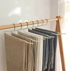 Stainless Steel Pants Hanger Non-slip Pants Rack Household Non-trace Hanging Pants Clip Special Hanger Storage Device