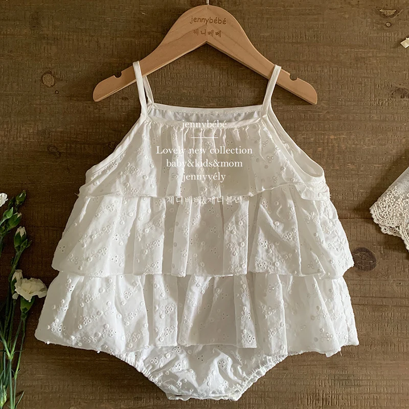 

2024 New Summer 0-24M Baby Girl Clothing Toddler Baby Girls Jumpsuit Sleeveless Cotton Solid Color Newborn Baby Girl Romper