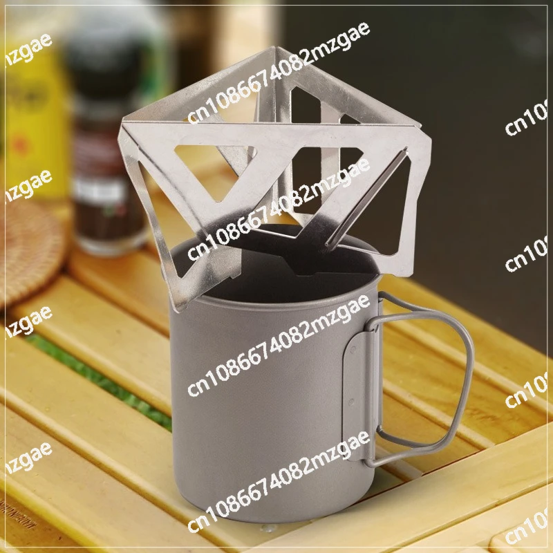Coffee Drip Rack Outdoor Portable Stainless Steel Folding Assembly Funnel Filter Cup Coffee Stove Coffee Residue Filter