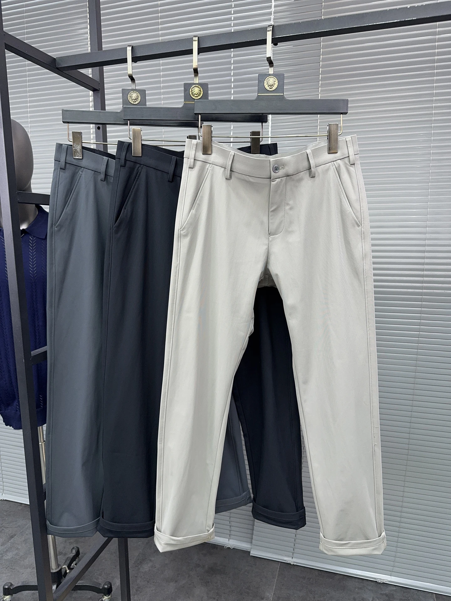 

Men's Summer Casual Pants Breathable Comfortable Commute Slim Straight Tube Pants Stereo Tailoring Cool Sensation