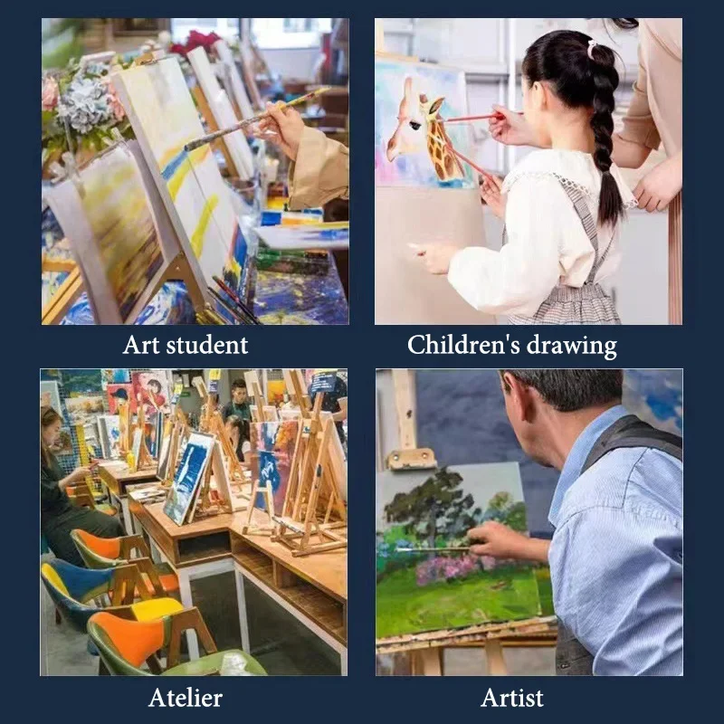 5pcs White Blank Square Artist Canvas Wooden Board Frame Cotton Artist Canvas Boards for Oil Painting Acrylic Watercolor image 5