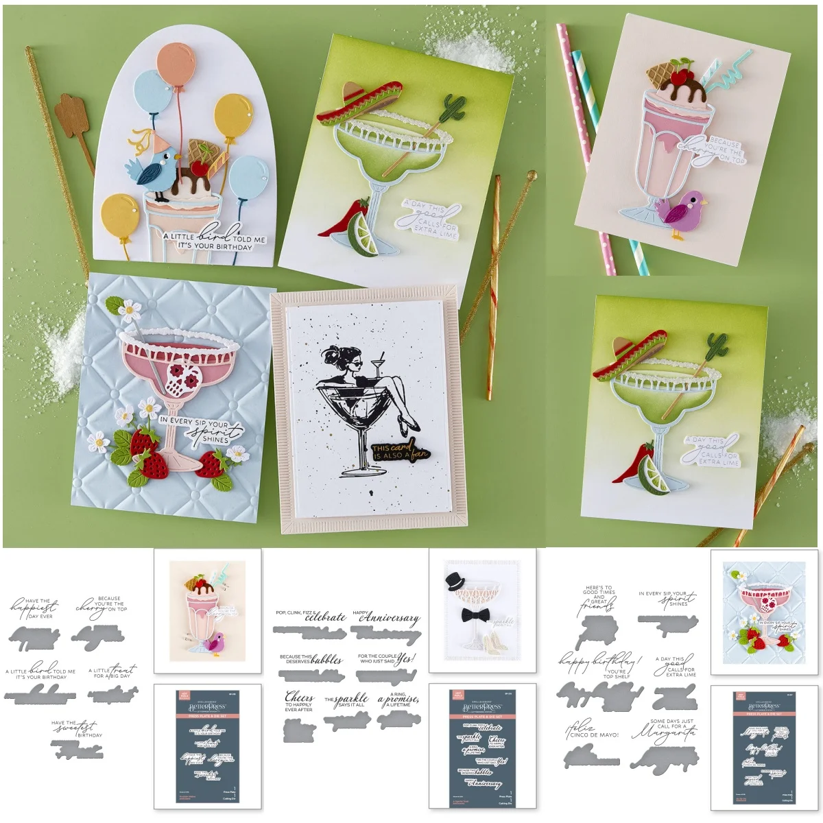 

A Special Toast Sentiments Hot Foil For DIY Making Card Scrapbook Embossed Paper Album Craft Supplies Template Decoration