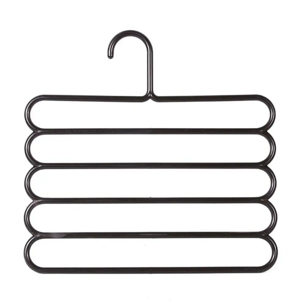 

colored Closet Organizer Household Trousers Scarf Storage 5 Layers Storage Rack Clothes Hanger Trousers Hanger Pants Hangers