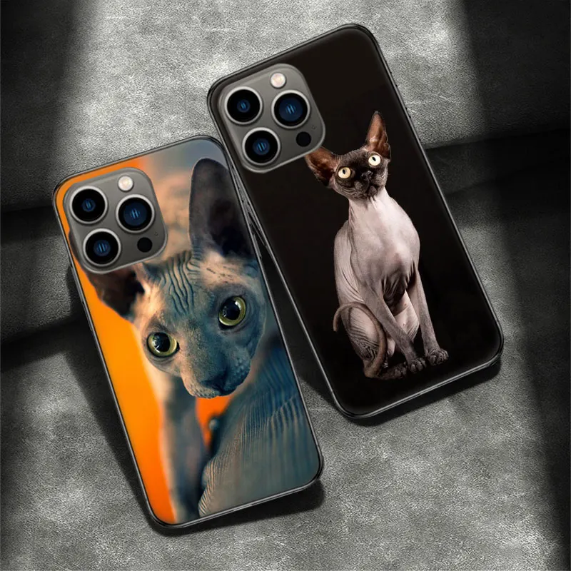 Lavaza Sphynx Sphinx Cat Phone Case For Apple Iphone 16 15 Plus Soft 13 12 Mini Cover 11 14 Pro Max Capa X XS XR 8 7 Shell Coque