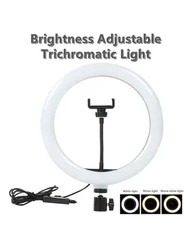10inch Selfie Ring Light, Photography Fill Light Led Ring Lamp Ringlight for Video Recording Live Broadcast Selfie Led Lamp