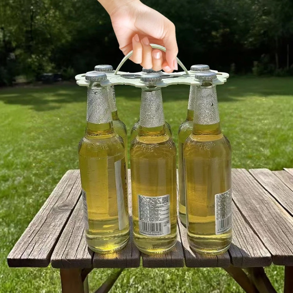 

Reusable Drink Carrier Foldable 6-layers Drink Holder with Handle Outside Portable Coffee Cup Racks Bar Tool Racks & Holders