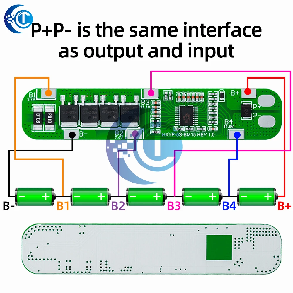 5S 15A BMS Board, High‑Reliability 18.5V 18650 Lithium Battery Protection PCB Module
