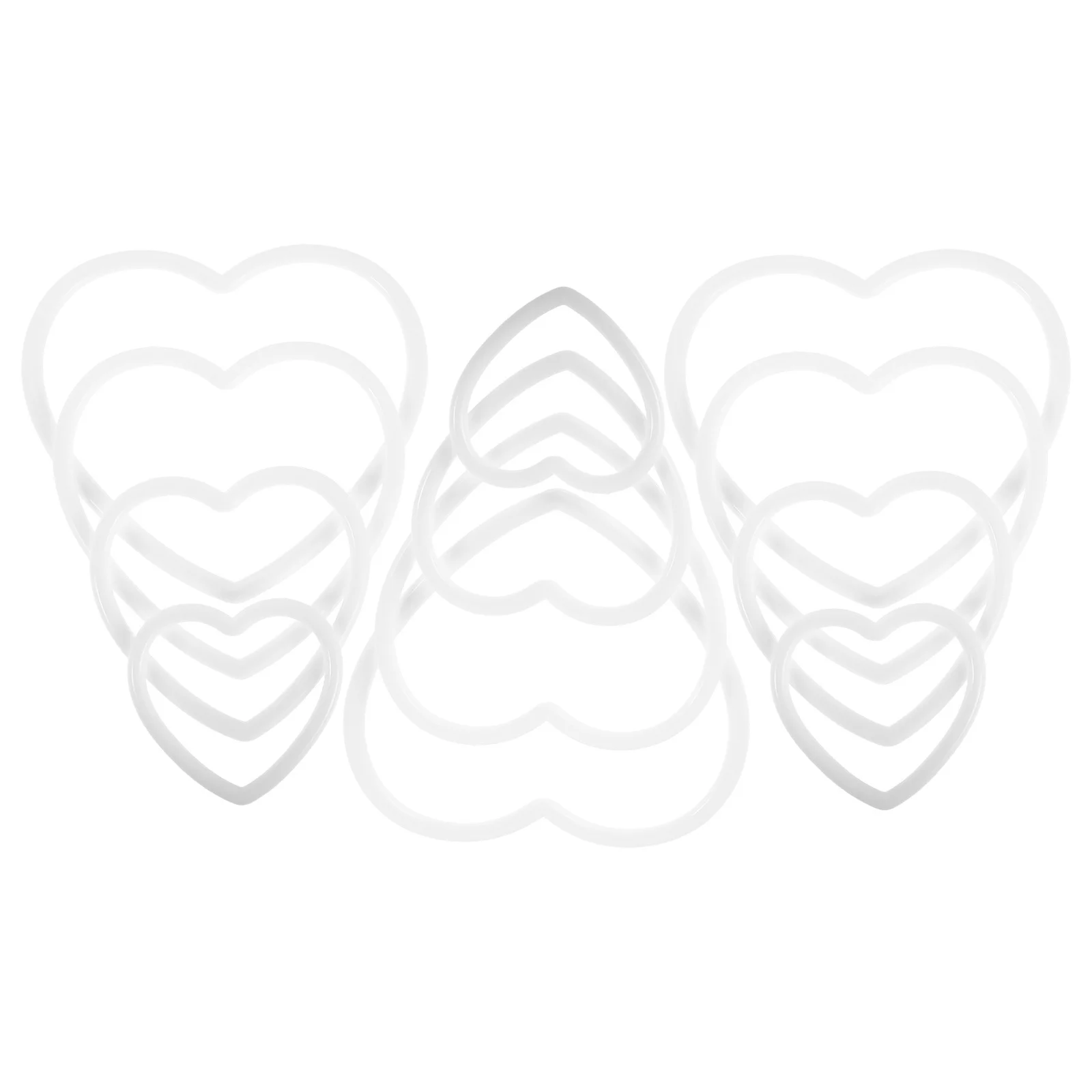 

36Pcs Heart Shaped Plastic Macrame Rings DIY Dream Catcher Wedding Wreath Wall Hanging Decor Craft Hoops Ornament Making Hoop