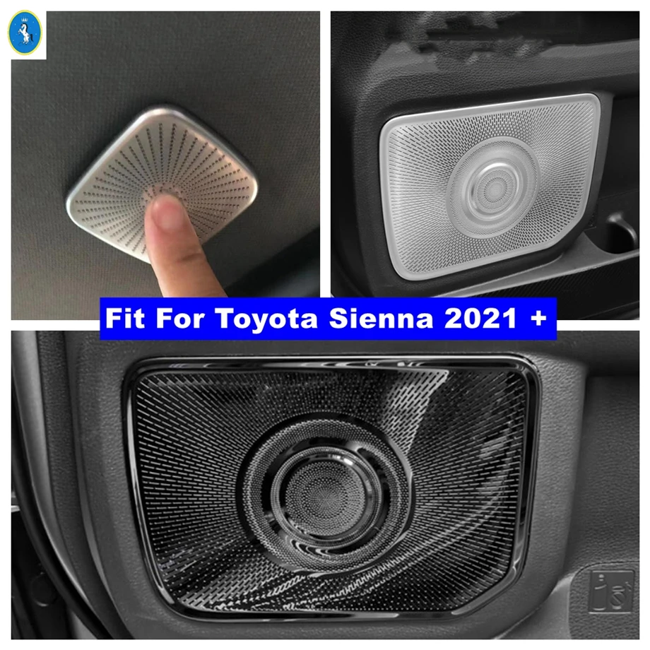 

Interior Accessories Roof Side Door Dashboard Stereo Speaker Audio Sound Cover Trim For Toyota Sienna 2021 - 2023 Black / Silver