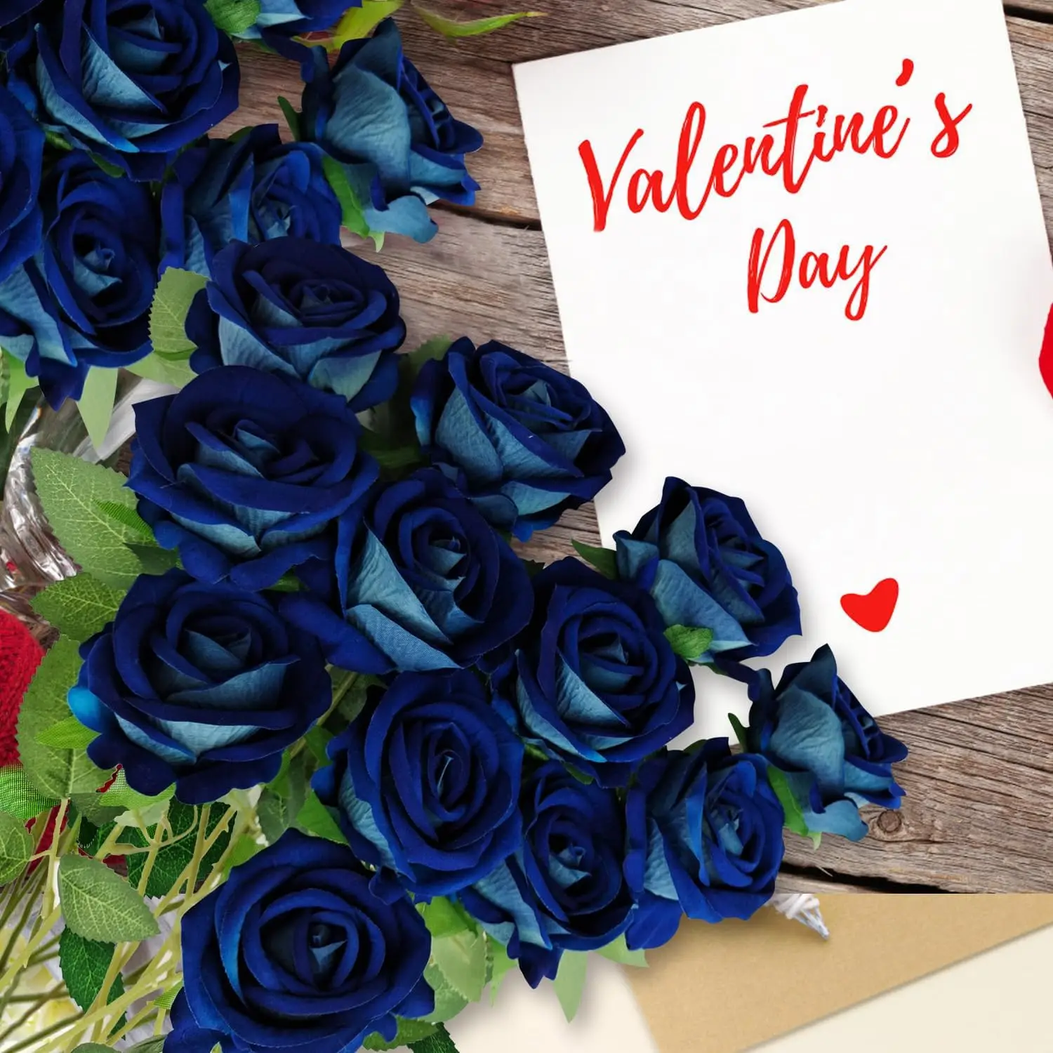 5/10 Stück künstliche Blumen Seidenrosen langer Zweig Brautstrauß Hochzeit Zuhause Vase Tischdekoration DIY Geschenkbox Valentinstag – Detail 12