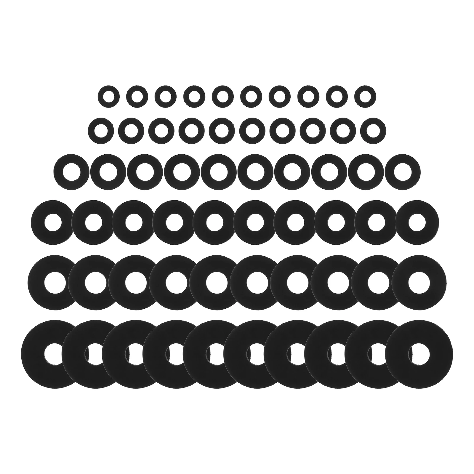 

120pcs Rubber Washers Heavy Duty Black For Appliances Vibration Suppression Flat Grommet Washer Repair Kit Household Spacer