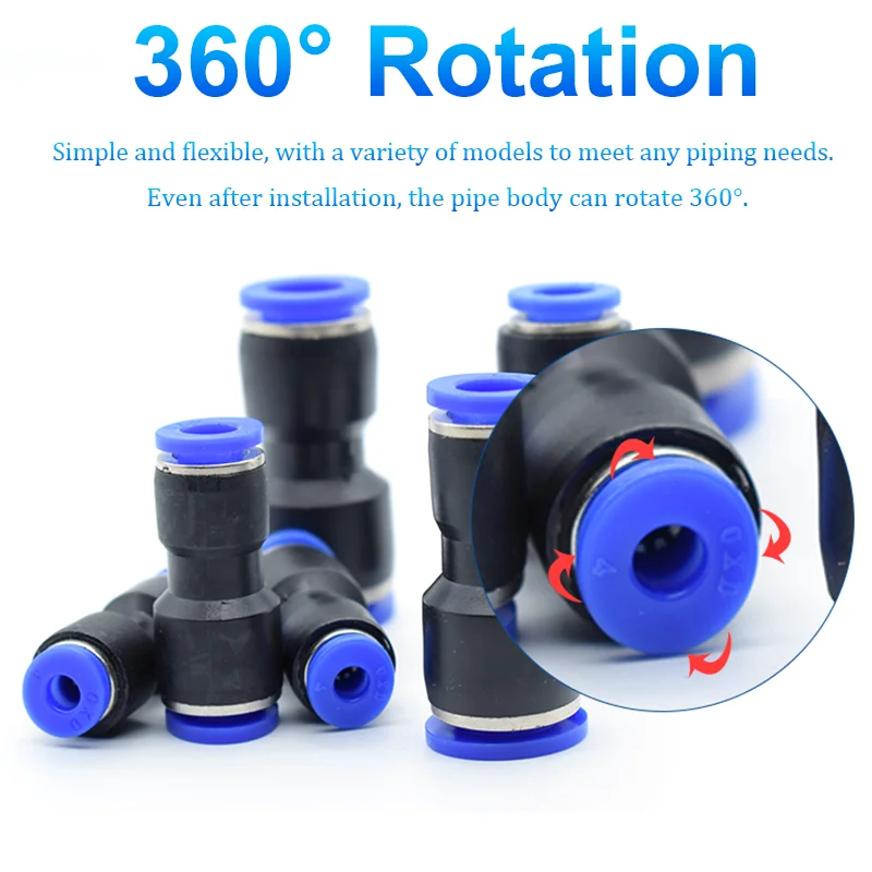 PG الهواء تركيب هوائي 4/6/8/10/12/14/16 مللي متر OD خرطوم أنبوب دفع إلى تركيبات الغاز المستقيمة البلاستيك موصلات سريعة 1/5/10 قطعة