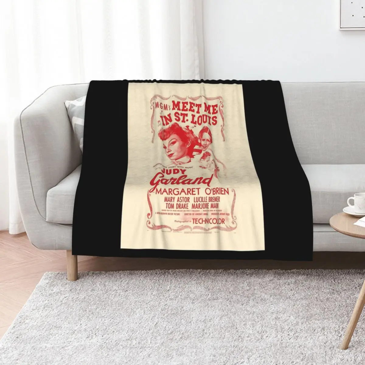 Vintage Meet Me in St Throw Blanket Decorative Sofa Polar halloween Thermal Soft Plaid Sofa Quilt Blankets