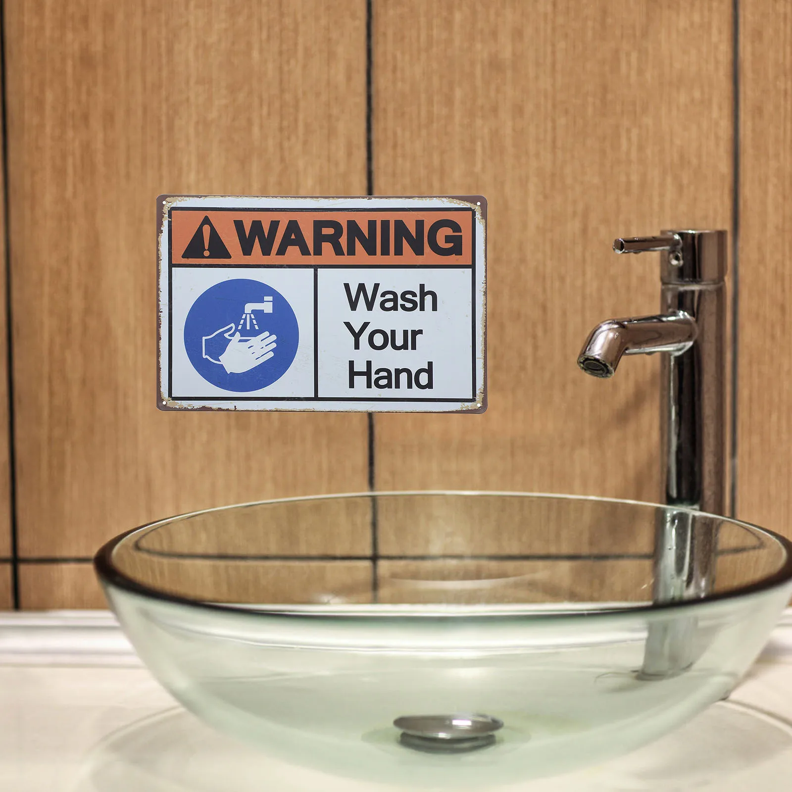 

Wash Handwashing Reminder Iron Safety Warning Sign For Public Restrooms Laboratories Clear Design Easy Install