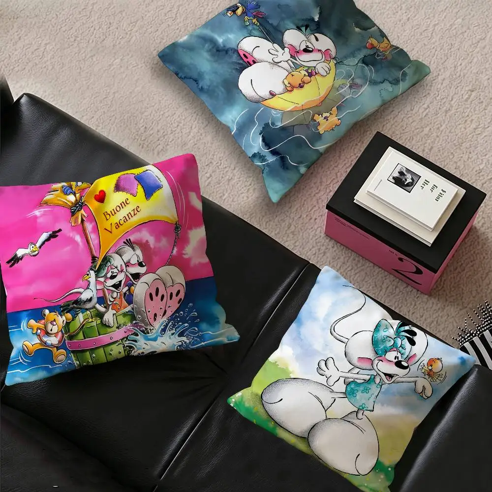 Character Diddl Cute Maple Design Cushion Cover Happy Autumn Harvest Decor Holiday Decorati Pillow Cover