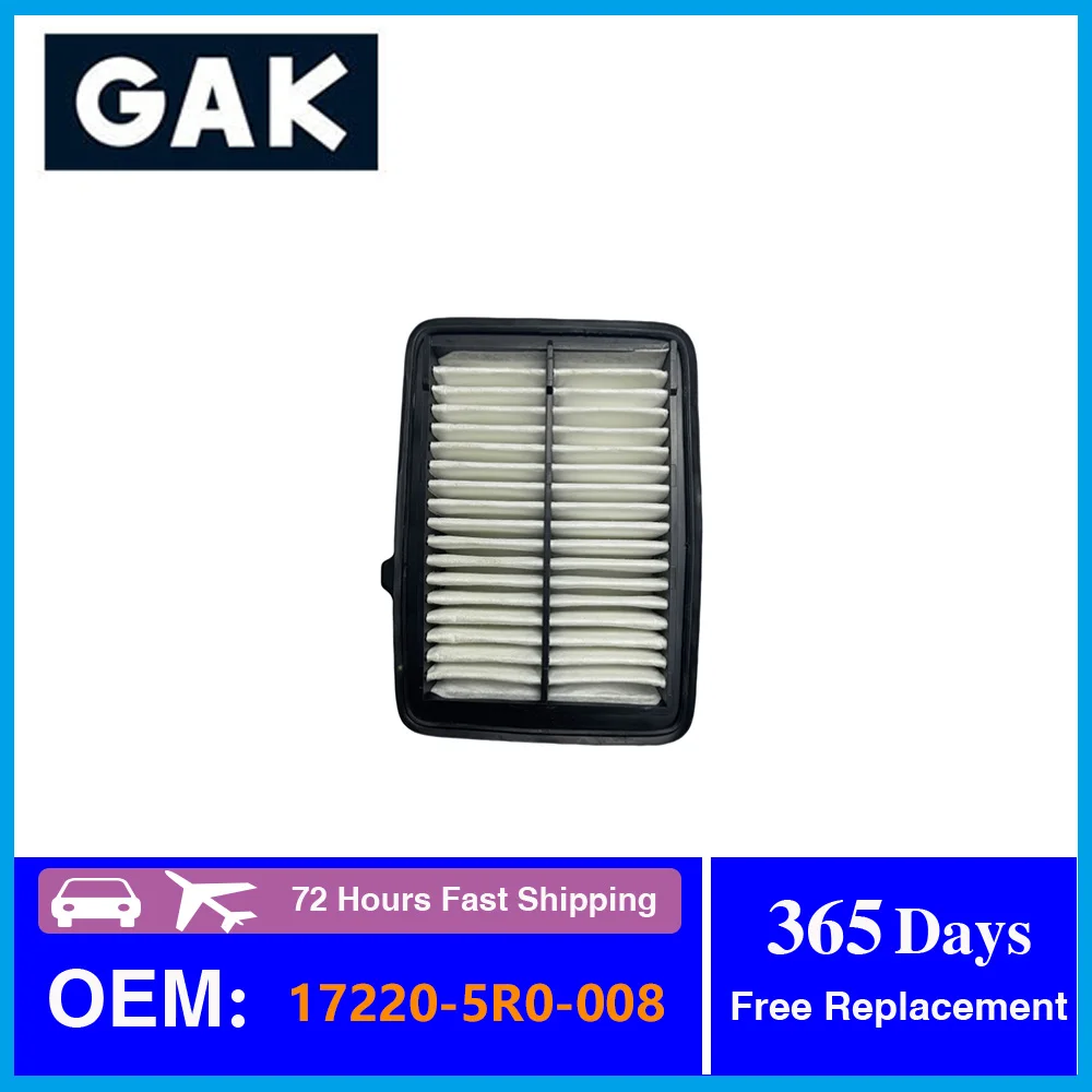 

GAK Air Filter 17220-5R0-008 172205R0008 For Honda City 1.5L Fit Goray Car Replacement Parts