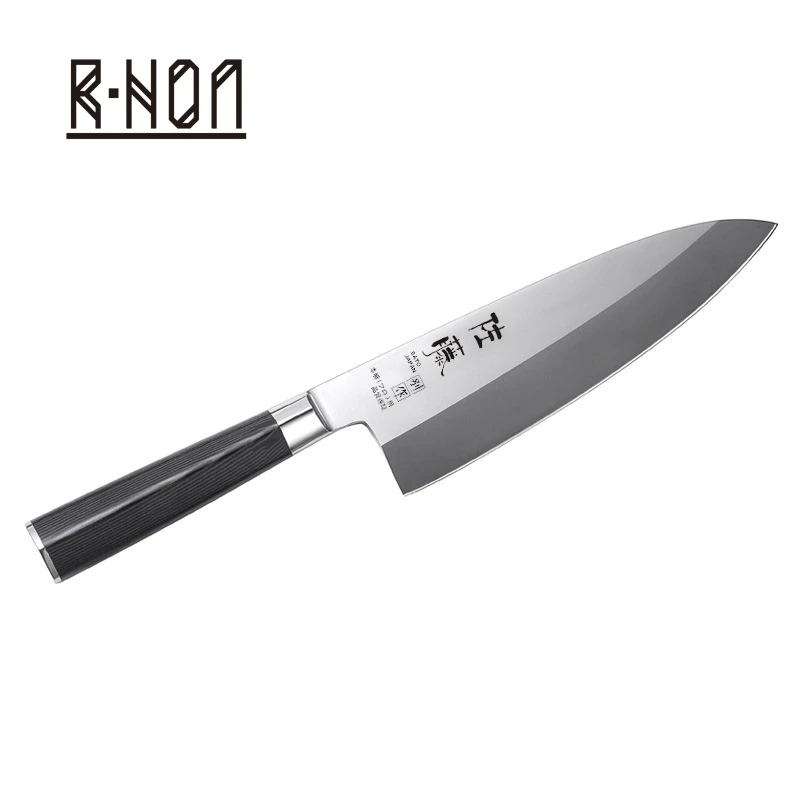 Cuchillo Deba de cocina japonés de acero alemán 1,4116, cabeza de pescado salmón, cortar Sashimi, Sushi, cuchillos para cortar verduras