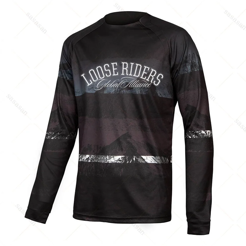 Loose Rider Long Sleeve Jersey BMX MTB Mountain Bike Breathable Shirts Cross Country Enduro Motorcycle Downhill Sweatshirts