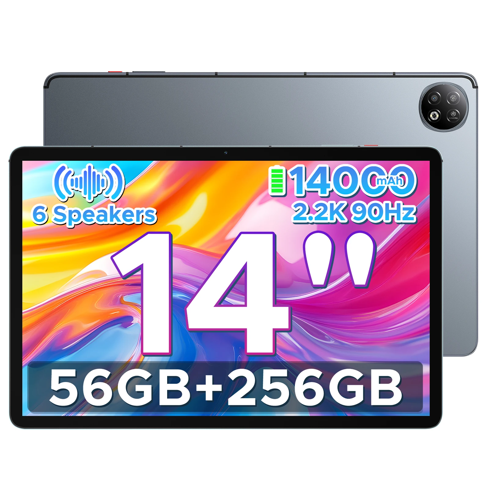 DOOGEE U14 2-in-1 WIFI Tablet PC Gemini Ai 14 inch 2.2K Incell scherm 14000mAh batterij 56GB RAM (8+48) 256GB ROM 16MP hoofdcamera Widevine L1 ondersteunt slimme tablets