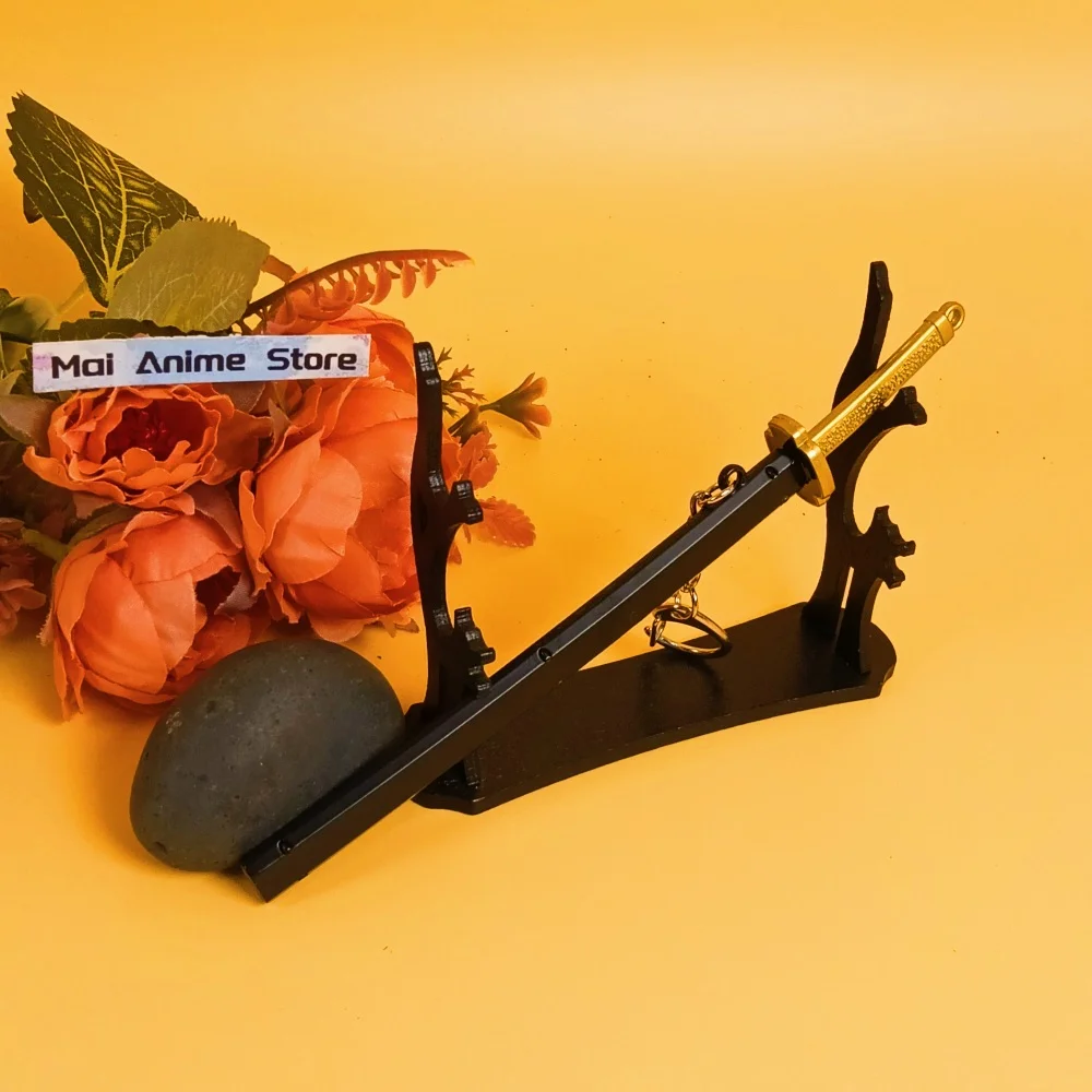 Mini Katana de Metal de 6 pulgadas, hoja de Katana Real, figura de cuchillo Ninja, espada de hierro Original, espada samurái de Anime, decoración, juguete para regalo afilado