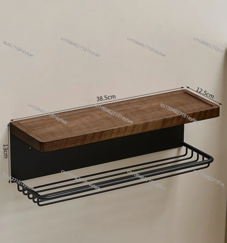 Walnut bathroom, bathroom, tissue box, antique style hand washing table, no punching solid wood paper rack