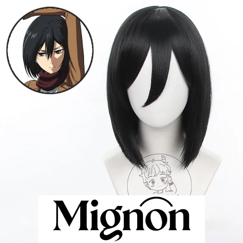 هجوم على تيتان ميكاسا أكرمان شعر مستعار تأثيري الشعر القصير محاكاة فروة الرأس هدية عيد الهالوين