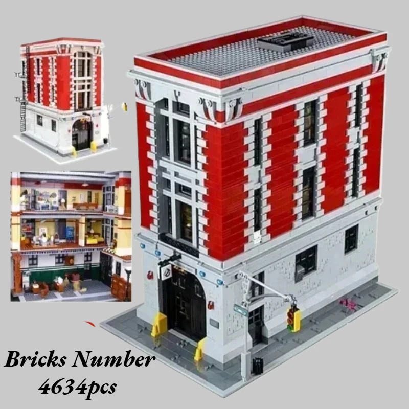 4634pcs Compatible 75827 Ghostbusters Firehouse Headquarters Building Blocks Bricks Set Toys For Kids Adult Birthday Gift