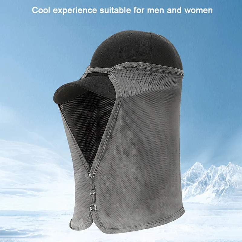 Quick-Drying Fishing Cap Face Neck Sunshade  Cap UV Protection Visor Headwear for Outdoor Sports Golf Hiking view 6