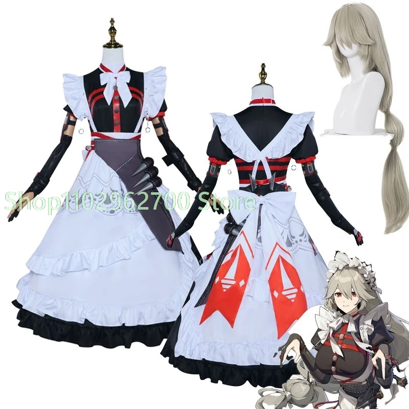 Gioco Zenless Zone Zero Rina Costume Cosplay Alexandrina seyane Cosplay Rina parrucca scarpe puntelli cameriera Costume donna Party Cosplay