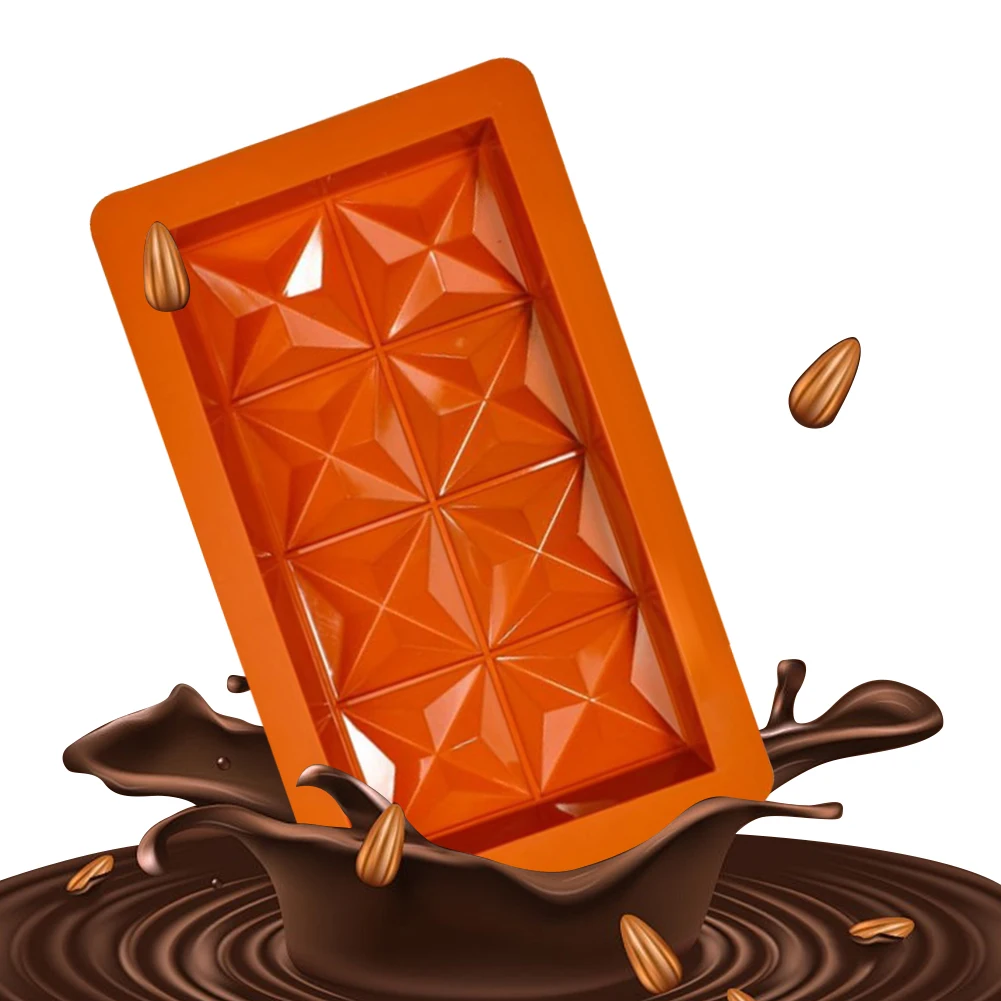 Chocoladereepvorm diep met 10 stuks zakken Dikke dubai-chocoladevorm voor gevulde barvulling Pistache Break Apart Chocoladereep