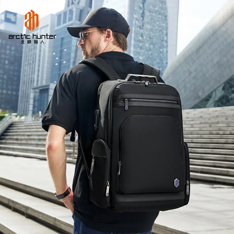 Mochila de negocios de alta gama para hombres, mochila de viaje de negocios, bolsa de computadora multifuncional de alta capacidad