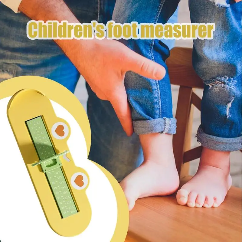 Kids Foot Size Measurer Cute Frog Design Shoe Feet Measuring Ruler Sizer Kids Foot Length Measure Gauge Foot Measuring Devices