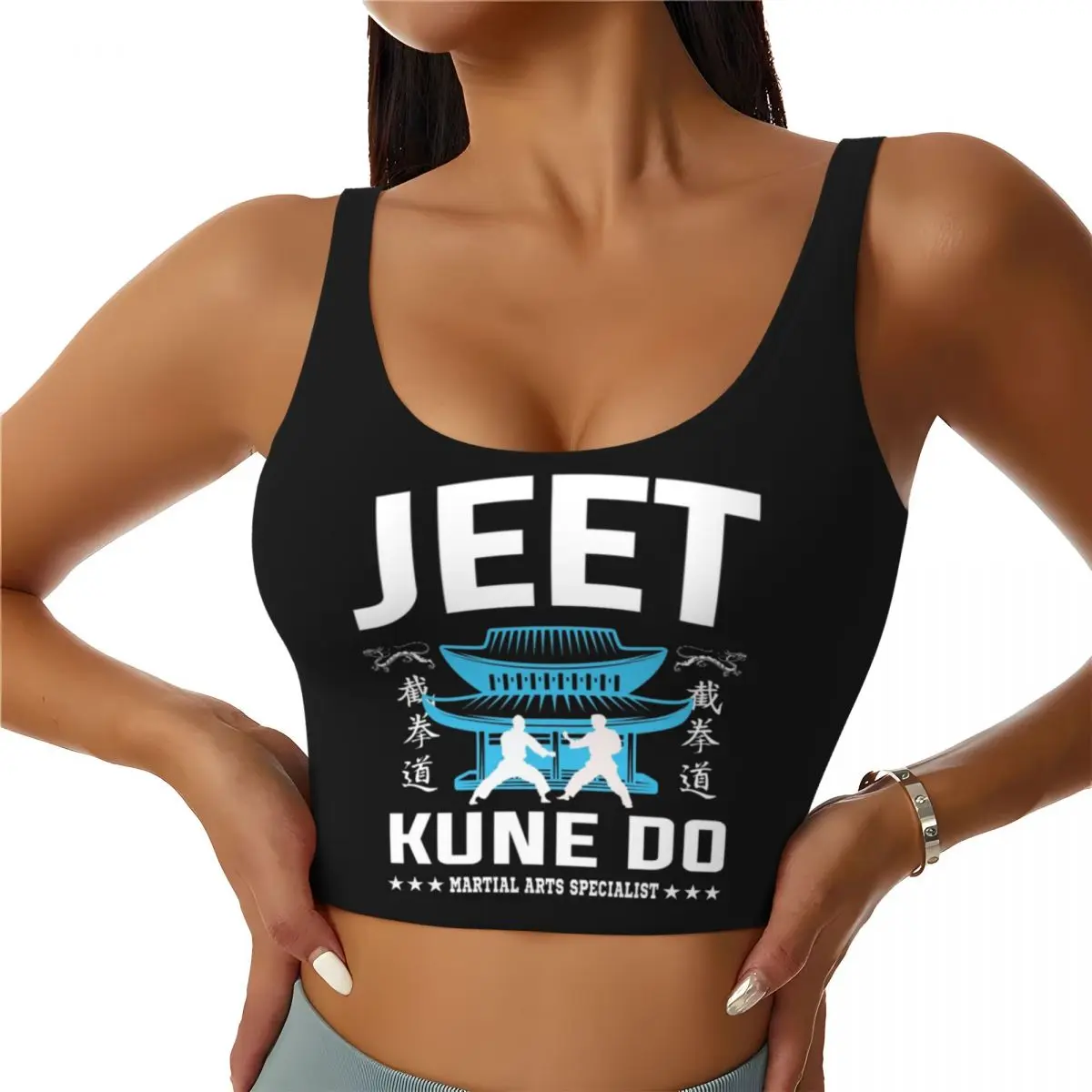 

Custom Jeet Kune Do Dojo Design Women Sports Bras High Impact Vest Gym Workout Yoga Crop Tank Top